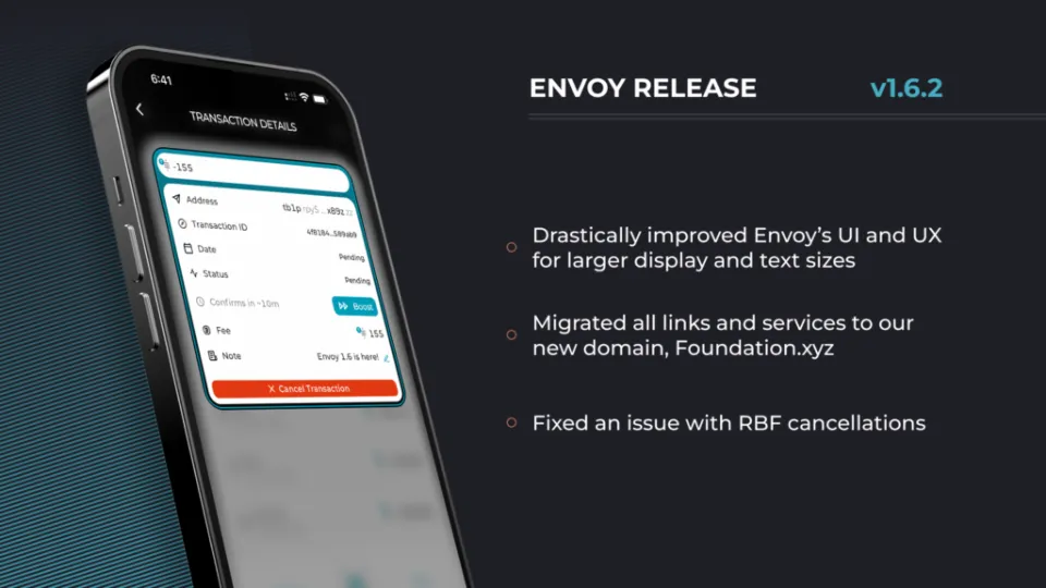 Envoy Wallet v1.6.2: Improved UI/UX for Larger Displays, New Domain & Bug Fixes